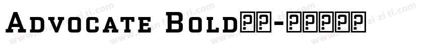 Advocate Bold字体字体转换